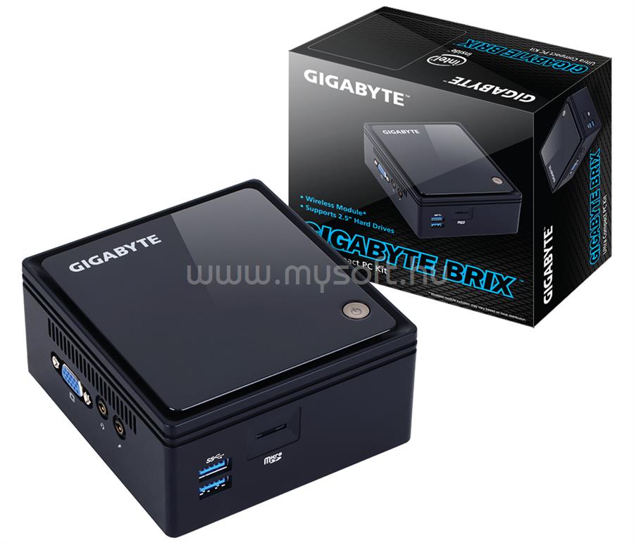 GIGABYTE PC BRIX Ultra Compact GB-BACE-3160 large