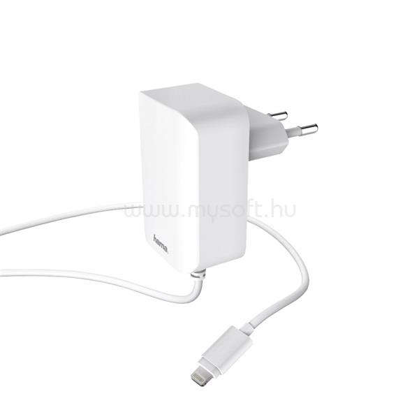 HAMA 178304 iPad/iPhone/iPod Lightning (MFI) 2,4A fehér hálózati töltő