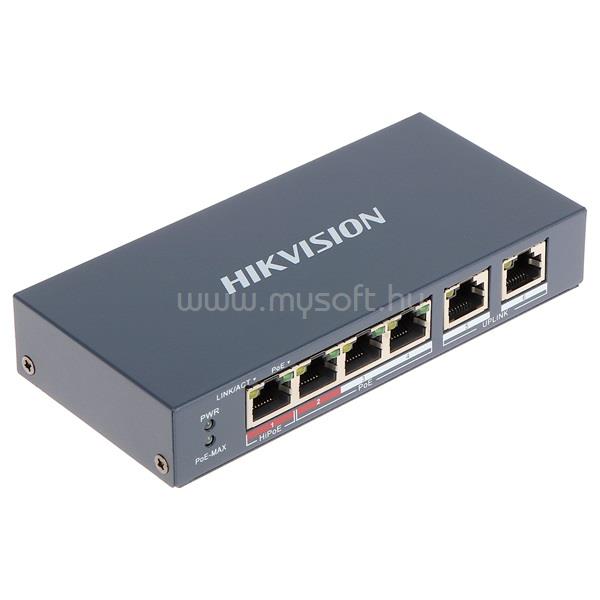 HIKVISION Switch PoE - DS-3E0106HP-E (4 port 100Mbps, 60W, 2xRJ45 100Mbps)