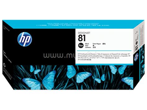 HP 81 Fekete nyomtatófej és nyomtatófej-tisztító festékalapú tintához