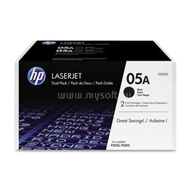 HP 05A Eredeti fekete LaserJet multipakk tonerkazetták (2x2300 oldal) CE505D small