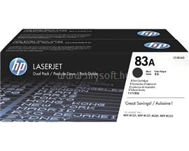 HP 83A Eredeti fekete LaserJet multipakk tonerkazetták (2x1500 oldal) CF283AD small