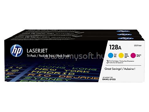 HP 128A Eredeti cián/bíbor/sárga LaserJet multipakk tonerkazetták (3x1300 oldal)
