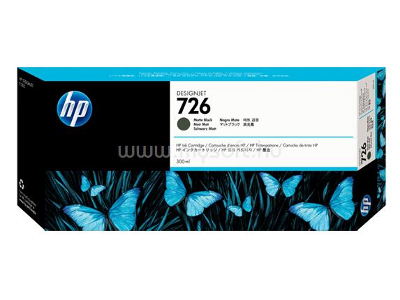HP 726 Eredeti matt fekete DesignJet tintapatron (300ml)