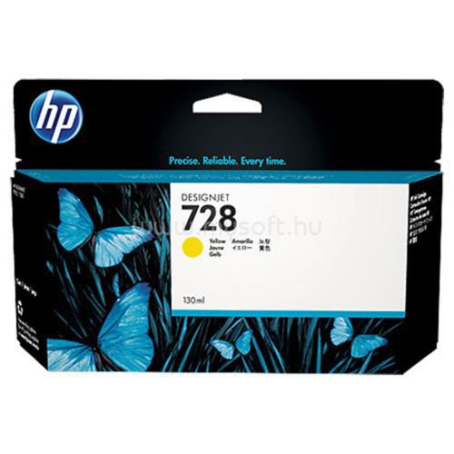 HP 728 Eredeti sárga DesignJet tintapatron (130ml)