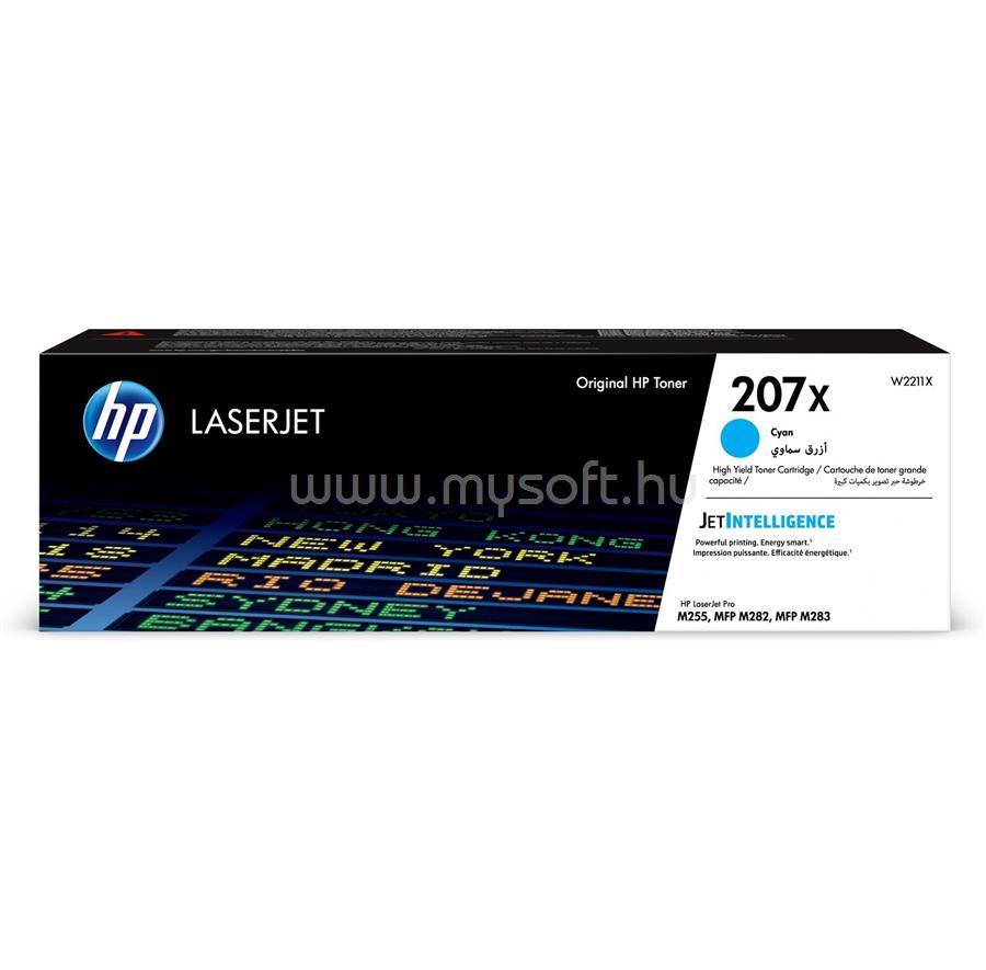 HP 207X Eredeti cián LaserJet tonerkazetta (2450 oldal)