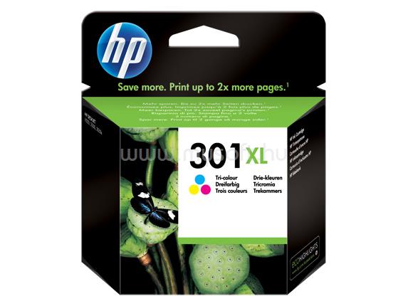 HP 301XL Eredeti bíbor nagy kapacitású tintapatron (400 oldal)
