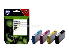 HP 364 Eredeti fekete/cián/bíbor/sárga multipakk tintapatronok (1x250 oldal/3x300 oldal) N9J73AE small