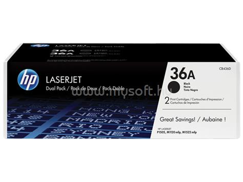 HP 36A Eredeti fekete LaserJet multipakk tonerkazetták (2x2000 oldal)