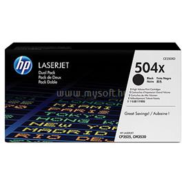 HP LaserJet CE250XD 504X dupla festékkazetta, fekete (2x10 500 oldal) CE250XD small