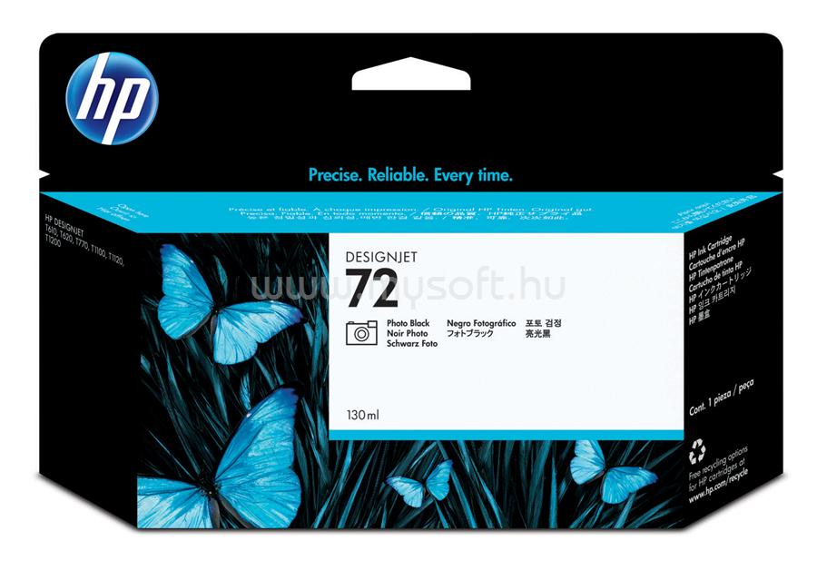 HP 72 Eredeti fotó fekete tintapatron (130ml)