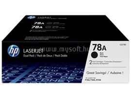 HP 78A Eredeti fekete LaserJet multipakk tonerkazetták (2x2100 oldal) CE278AD small