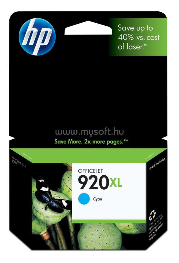 HP 920XL Eredeti cián nagy kapacitású tintapatron (700 oldal)