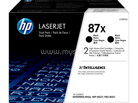 HP 87X Eredeti fekete LaserJet multipakk tonerkazetták (2x18 000 oldal)