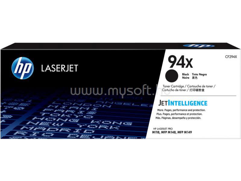 HP 94X Eredeti fekete LaserJet tonerkazetta (2800 oldal)