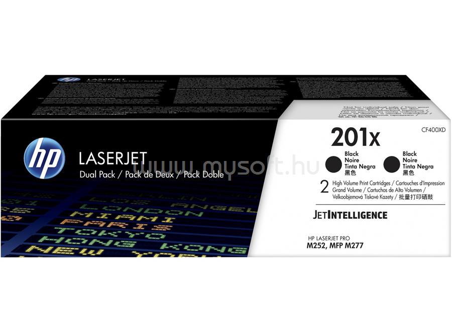HP 201X Eredeti fekete LaserJet multipakk tonerkazetták (2x2800 oldal)