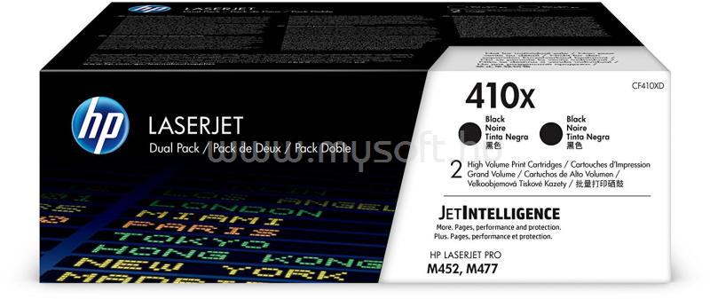 HP 410X Eredeti fekete LaserJet multipakk tonerkazetták (2x6500 oldal)