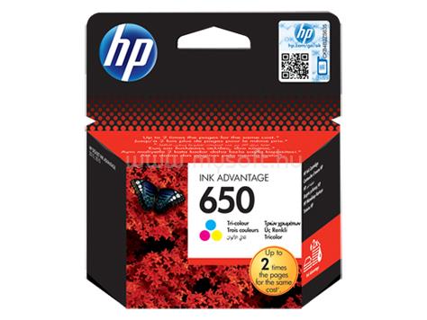 HP 650 Eredeti háromszínű Advantage tintapatron (200 oldal)