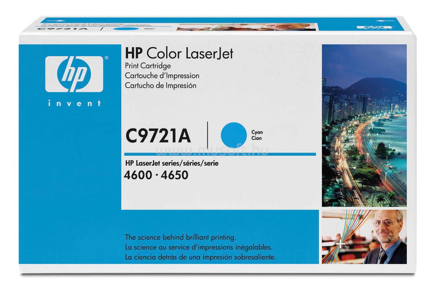 HP LaserJet C9721A 641A festékkazetta, cián (8000 oldal) C9721A large