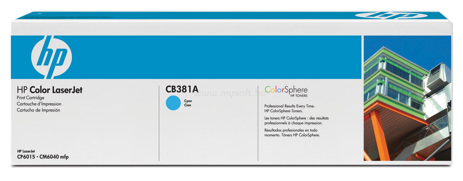 HP LaserJet CB381A festékkazetta, cián (21 000 oldal) CB381A large