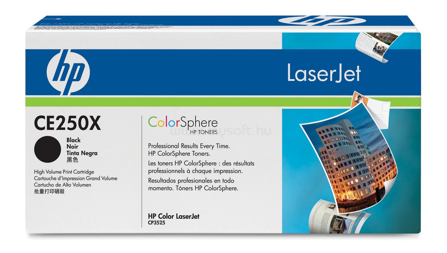 HP LaserJet CE250X 504X festékkazetta, fekete (10 500 oldal)