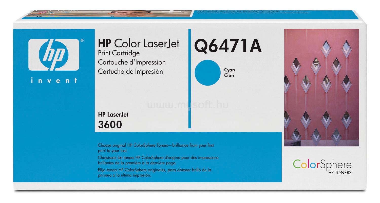 HP LaserJet Q6471A 502A festékkazetta, cián (4000 oldal) Q6471A large