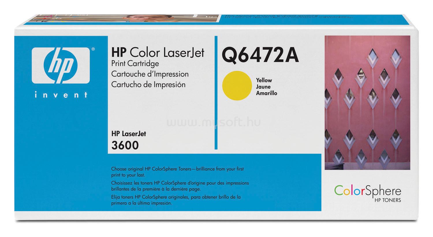 HP LaserJet Q6472A 502A festékkazetta, sárga (4000 oldal) Q6472A large