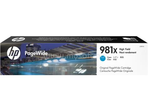 HP 981X Eredeti cián nagy kapacitású PageWide tintapatron (10 000 oldal)