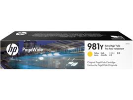 HP 981Y Eredeti sárga extra nagy kapacitású PageWide tintapatron (16 000 oldal) L0R15A small