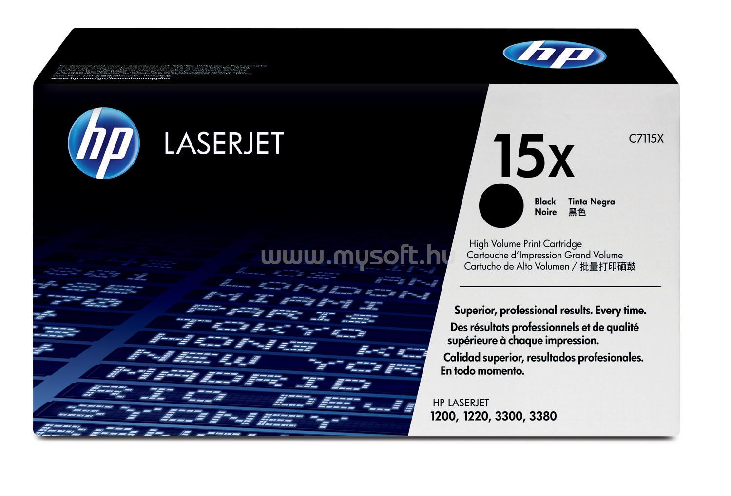 HP 15X Eredeti fekete LaserJet tonerkazetta (3500 oldal)