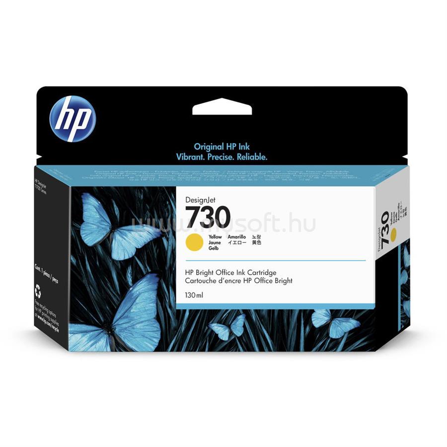 HP 730 Eredeti sárga DesignJet tintapatron (130ml)