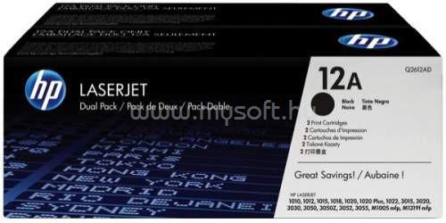 HP Q2612AD Fekete Toner, Dupla