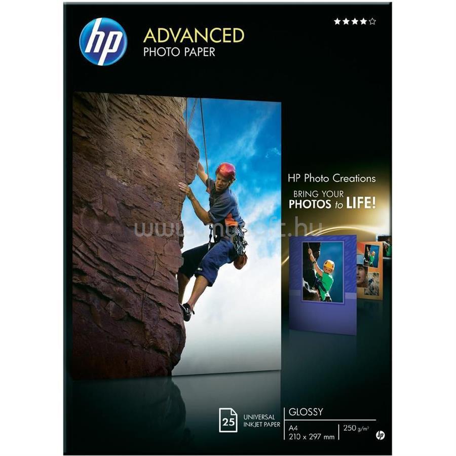 HP Speciális fényes fotópapír, 25 lap/A4