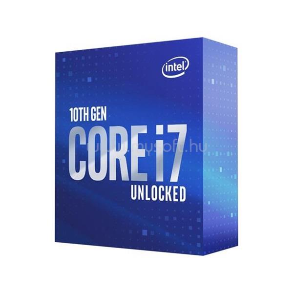 INTEL Core i7-10700K (8 Cores, 16M Cache, 3.80 up to 5.10 GHz, FCLGA1200) Dobozos, hűtés nélkül