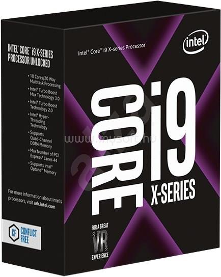 INTEL Core i9-10920X (12 Cores, 19,25M CACHE, 3.50 UP TO 4.60 GHZ, FCLGA2066) Dobozos, hűtés nélkül, nincs VGA