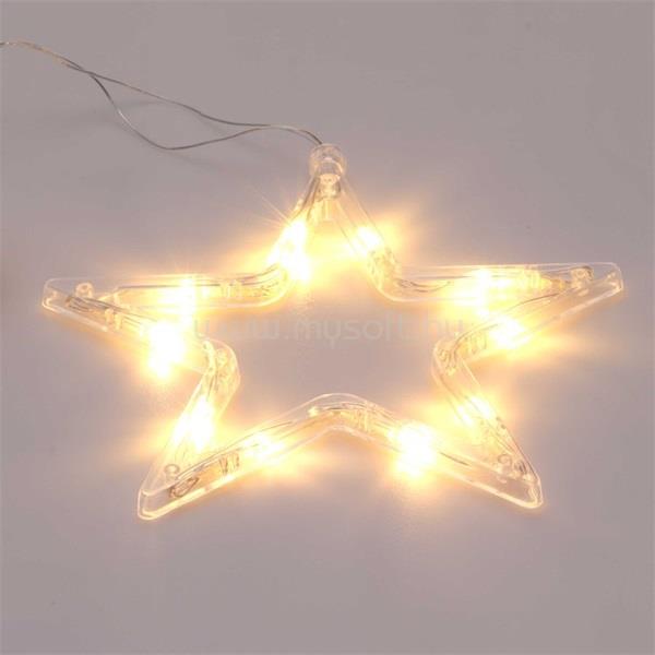 IRIS Csillag alakú 18x18cm/meleg fehér LED-es tapadókorongos fénydekoráció