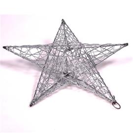 IRIS Csillag alakú 20cm/ezüst színű festett fém dekoráció IRIS_190-04 small