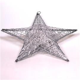 IRIS Csillag alakú 40cm/ezüst színű festett fém dekoráció IRIS_190-08 small