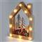 IRIS Karácsonyi ház alakú madarak mintás/20x30x5,5cm/meleg fehér LED-es fa fénydekoráció IRIS_309-02 small