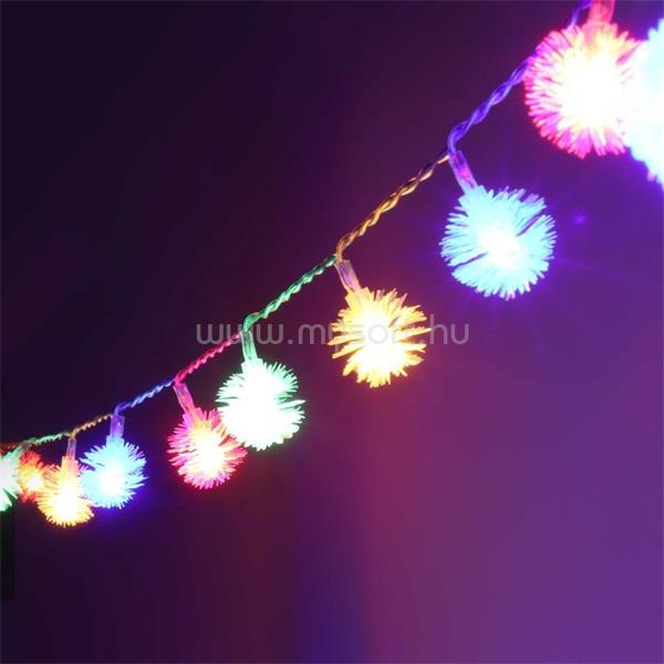 IRIS Zúzmara alakú 3cm/1,5m/több színű/10db LED-es/2xAA elemes fénydekoráció