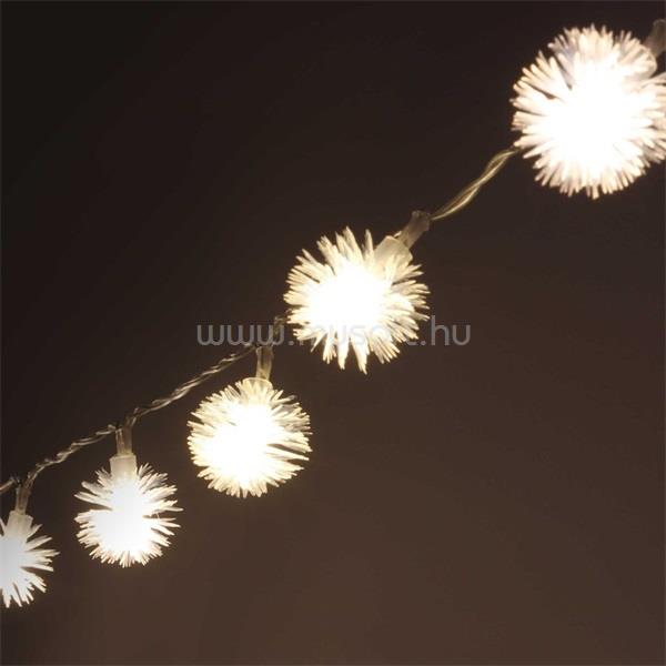 IRIS Zúzmara alakú 3cm/10m/meleg fehér/80db LED-es/USB-s fénydekoráció