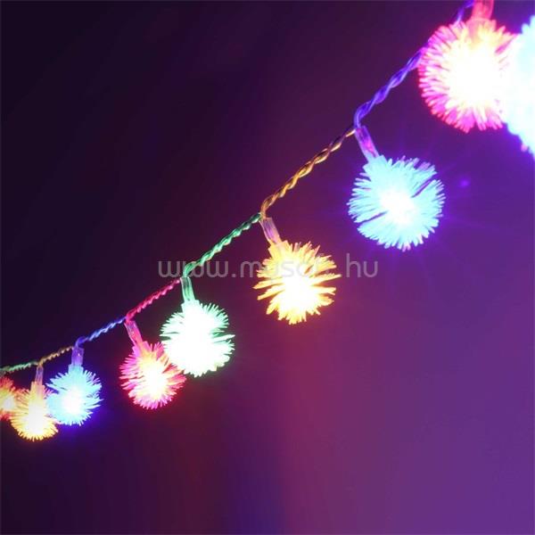 IRIS Zúzmara alakú 3cm/10m/több színű/80db LED-es/USB-s fénydekoráció