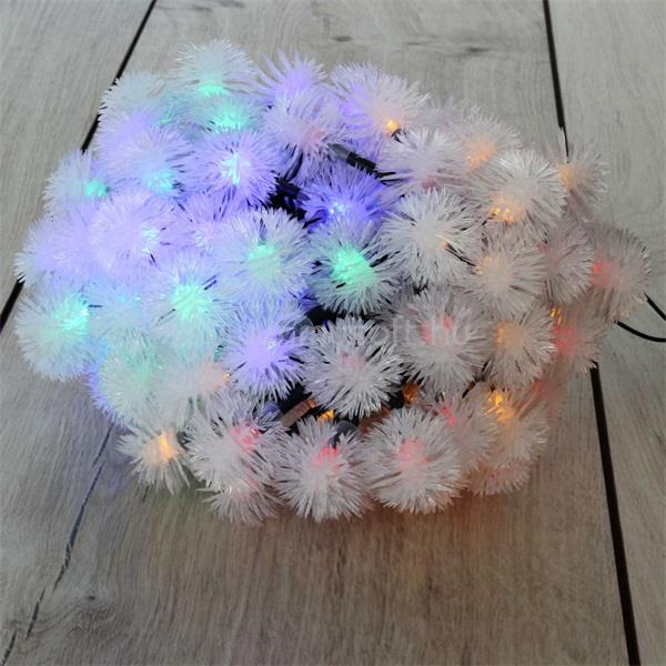 IRIS Zúzmara alakú 3cm/12m/IPX3 szabványos/több színű/100db LED-es/napelemes fénydekoráció