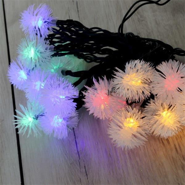 IRIS Zúzmara alakú 3cm/5m/IPX3 szabványos/több színű/20db LED-es/napelemes fénydekoráció