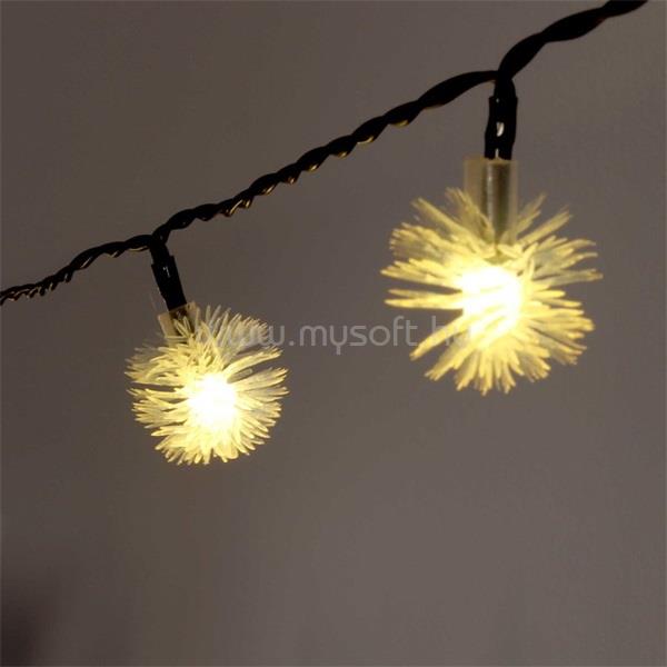 IRIS Zúzmara alakú 3cm/6m/IPX3 szabványos/meleg fehér/30db LED-es/napelemes fénydekoráció