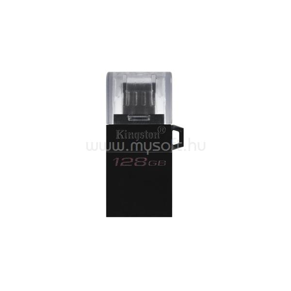 KINGSTON DataTraveler microDuo3 Pendrive 128GB USB3.2+MicroUSB  (fekete)