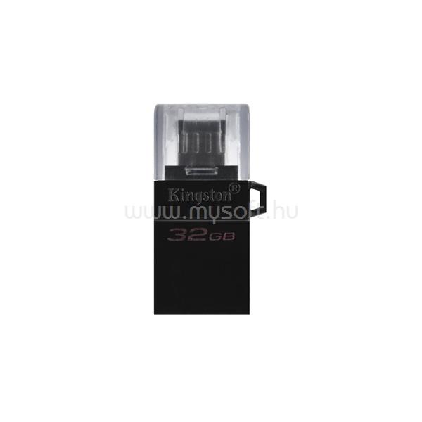 KINGSTON DataTraveler microDuo3 Pendrive 32GB USB3.2+MicroUSB  (fekete)
