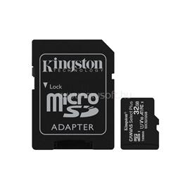 KINGSTON memóriakártya 32GB microSDHC Canvas Select Plus - Class 10, A1, + SD adapter SDCS2/32GB small