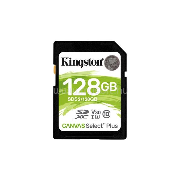 KINGSTON Memóriakártya SDXC 128GB Canvas Select Plus 100R C10 UHS-I U3 V30