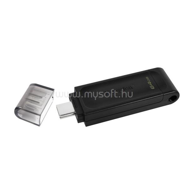 KINGSTON DT 70 Pendrive 64GB USB-C 3.2 Gen 1 (fekete)